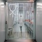 Cortinas de tiras de PVC transparente para contacto com alimentos Cortinas de tiras de PVC transparente para contacto com alimentos