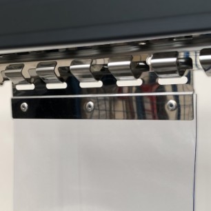 FIXAÇÃO DE AÇO INOXIDÁVEL PARA CORTINA DE TIRAS DE PVC