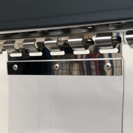 FIXAÇÃO DE AÇO INOXIDÁVEL PARA CORTINA DE TIRAS DE PVC