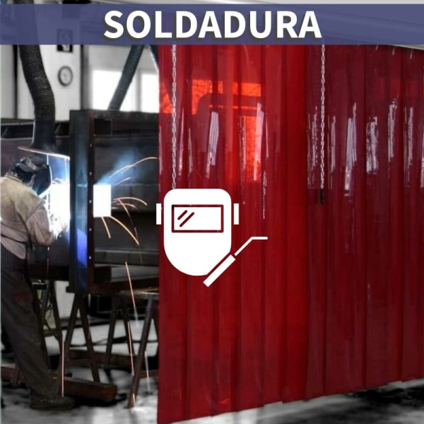 Cortina de PVC anti-UV para soldadura vermelho EN 1598 Cortina de PVC anti-UV para soldadura vermelho EN 1598