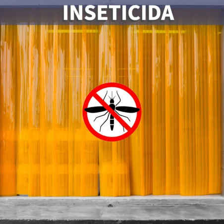 Cortina de tiras de PVC amarelo anti-insetos à medida