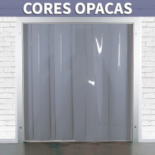 Cortina de tiras de PVC em cores opacas à medida