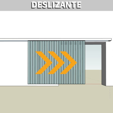 Cortina de tiras de PVC deslizante à medida