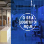 Cortinas de tiras de PVC personalizadas - impressão de logótipo Cortinas de tiras de PVC personalizadas - impressão de logótipo