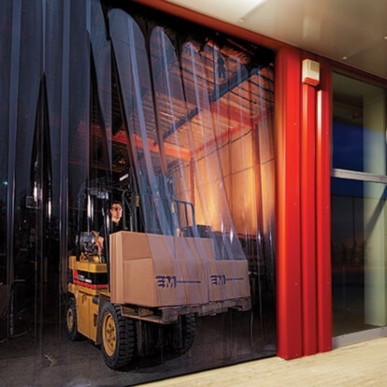 Cortina de tiras de PVC cristal
