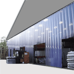 cortinas de tiras PVC transparente industrial
