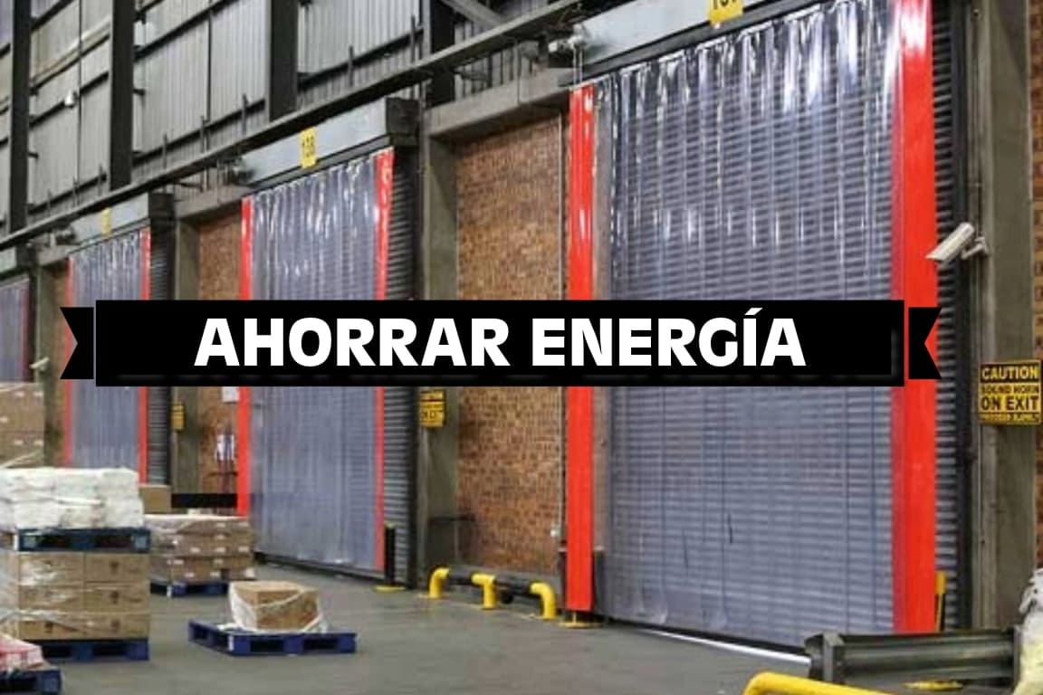 cortina de tiras PVC transparente em zona industrial